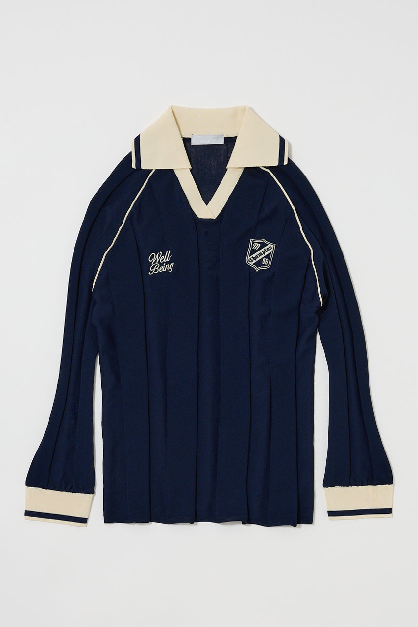 KNIT GAME SHIRT Dark Navy / Free