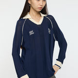 KNIT GAME SHIRT Dark Navy / Free