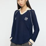 KNIT GAME SHIRT Dark Navy / Free