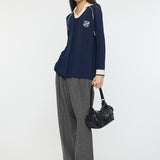 KNIT GAME SHIRT Dark Navy / Free