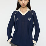KNIT GAME SHIRT Dark Navy / Free