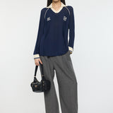 KNIT GAME SHIRT Dark Navy / Free