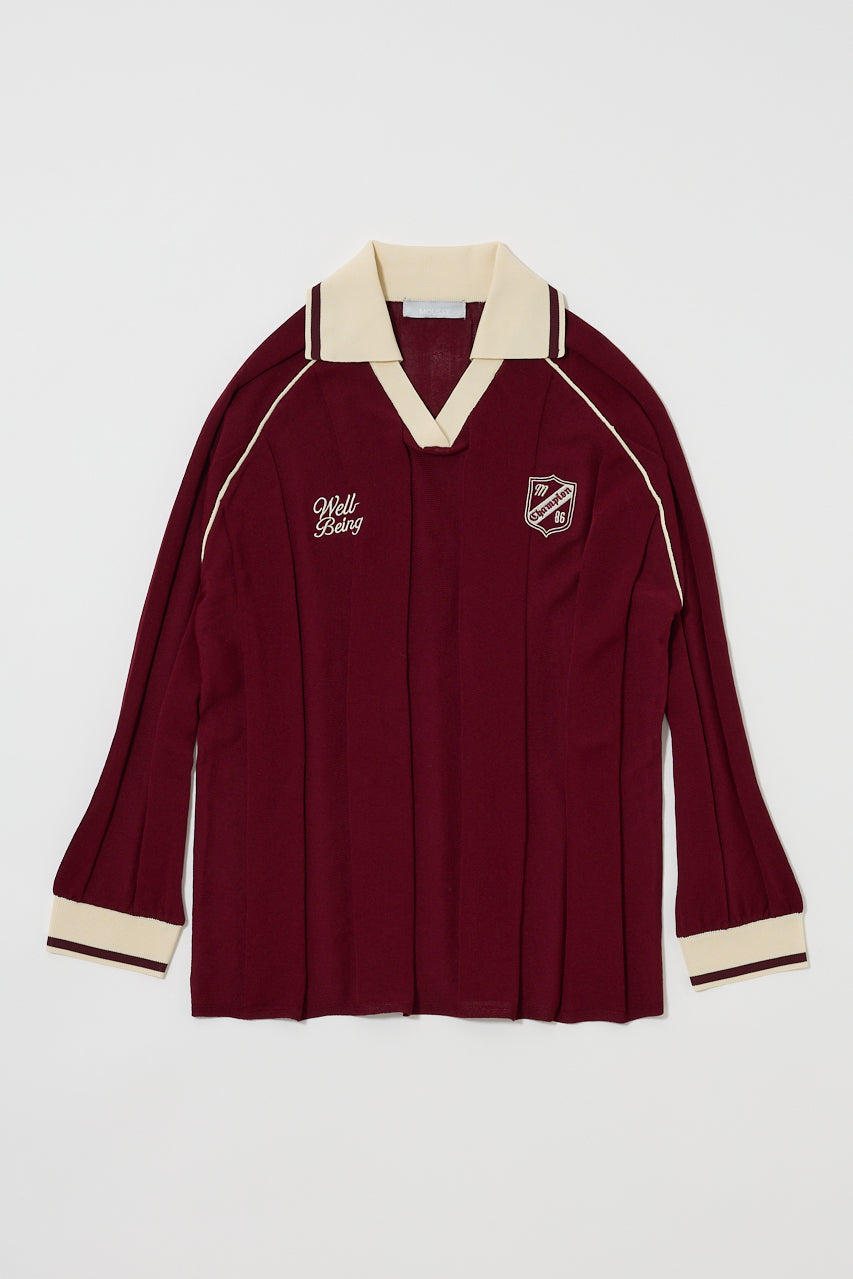 KNIT GAME SHIRT Dark Red / Free