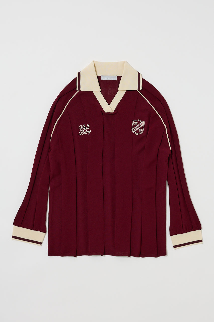 KNIT GAME SHIRT Dark Red / Free