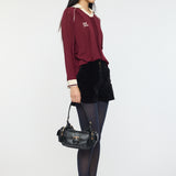KNIT GAME SHIRT Dark Red / Free