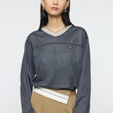 REVERSIBLE MESH LONG SLEEVE TEE