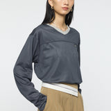 REVERSIBLE MESH LONG SLEEVE TEE