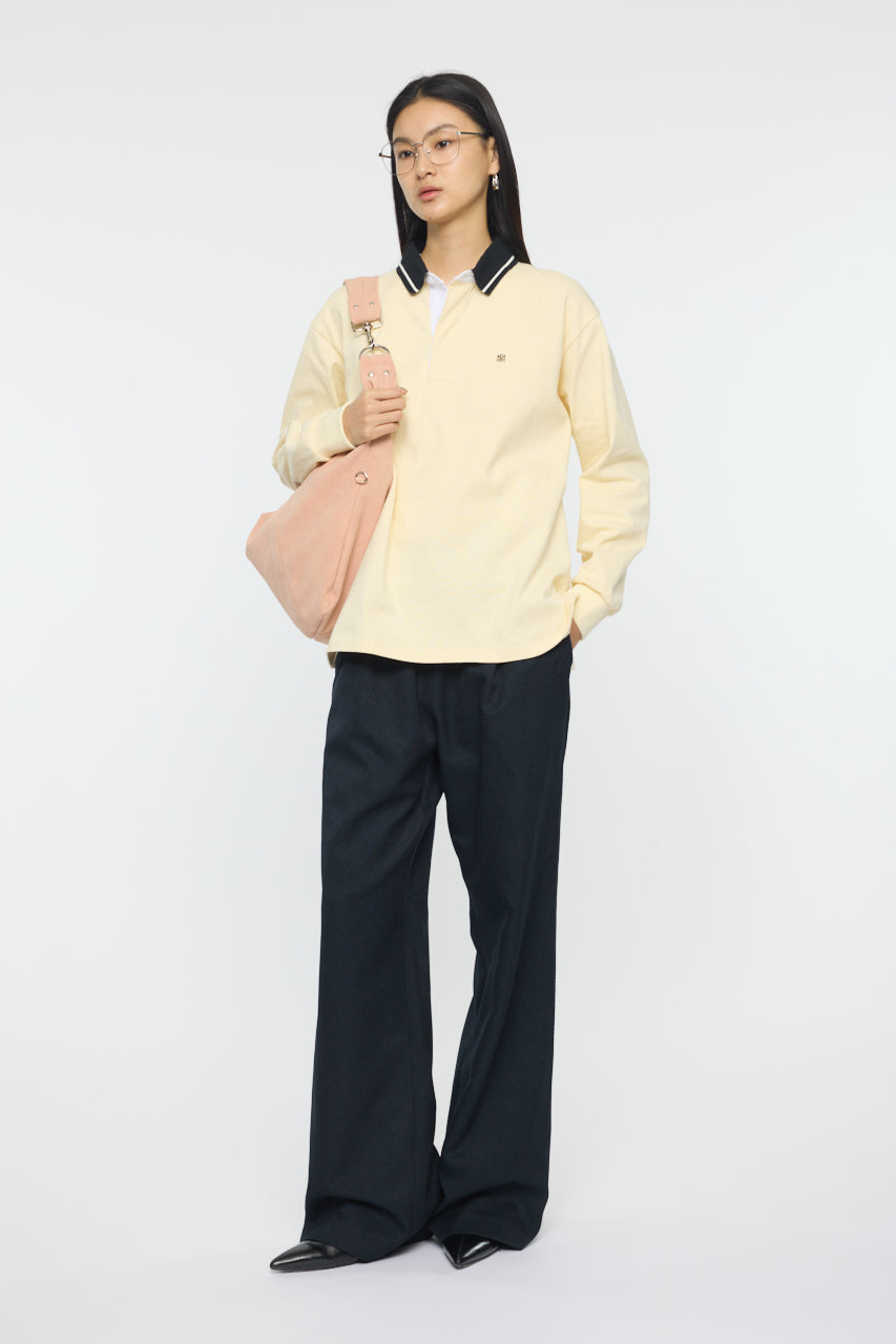 OVER POLO L/S SHIRT Light Yellow / Free