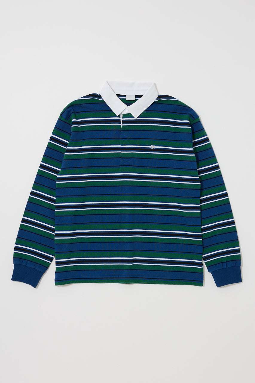 OVER POLO L/S SHIRT Multi Navy / Free