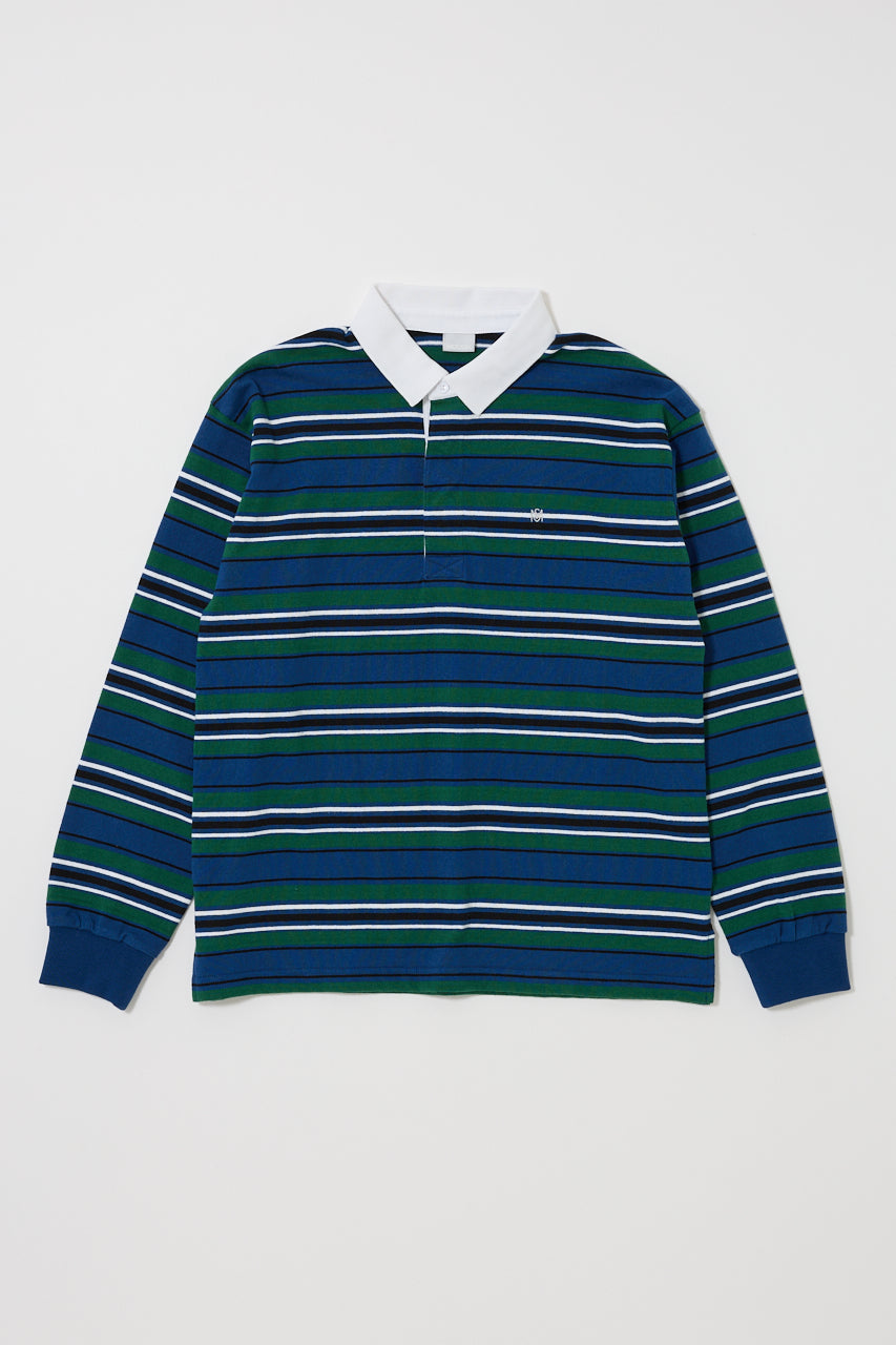 OVER POLO L/S SHIRT Multi Navy / Free