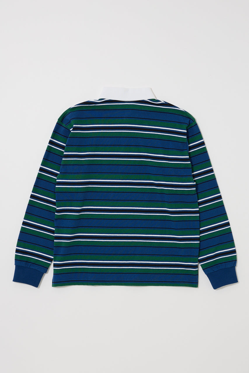 OVER POLO L/S SHIRT Multi Navy / Free