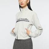 VARSITY LOGO TRACK JACKET Heather Gray / Free