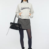VARSITY LOGO TRACK JACKET Heather Gray / Free