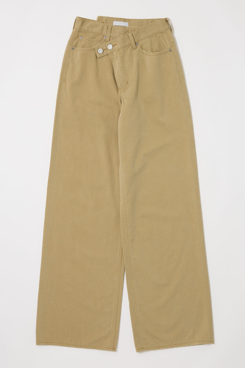 CROSS CHINO WIDE STRAIGHT Beige / 0 (XS)