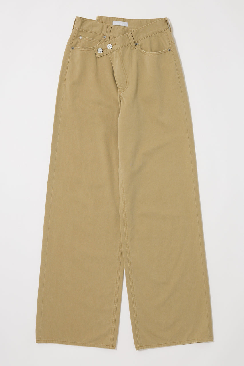CROSS CHINO WIDE STRAIGHT Beige / 0 (XS)