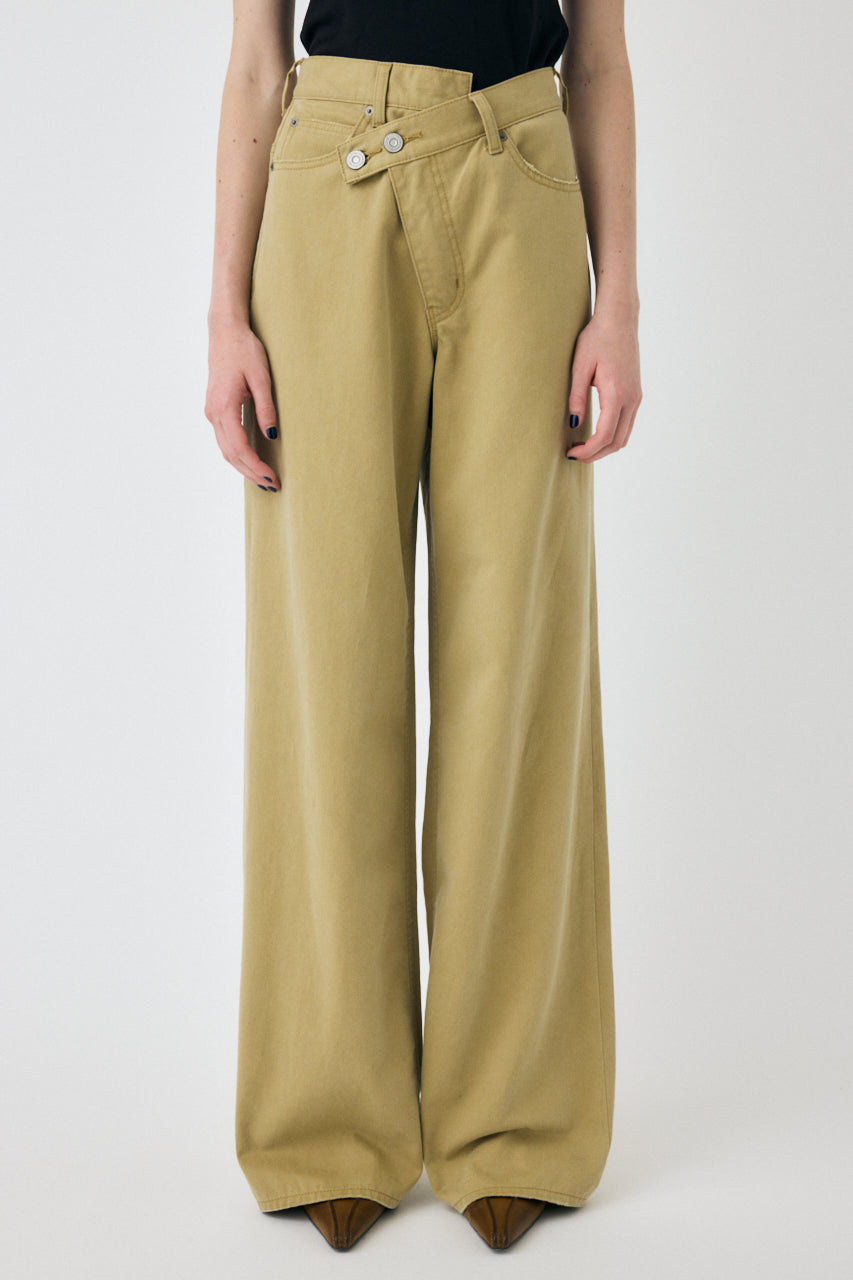 CROSS CHINO WIDE STRAIGHT Beige / 0 (XS)