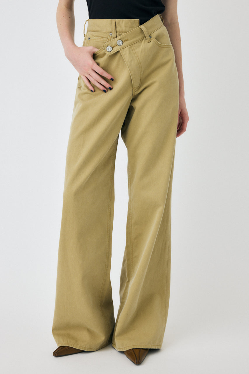 CROSS CHINO WIDE STRAIGHT Beige / 0 (XS)