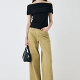 CROSS CHINO WIDE STRAIGHT Beige / 0 (XS)