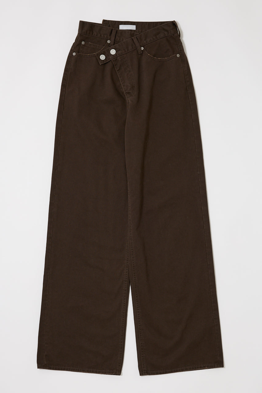 CROSS CHINO WIDE STRAIGHT Brown / 0 (XS)