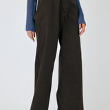 CROSS CHINO WIDE STRAIGHT Brown / 0 (XS)