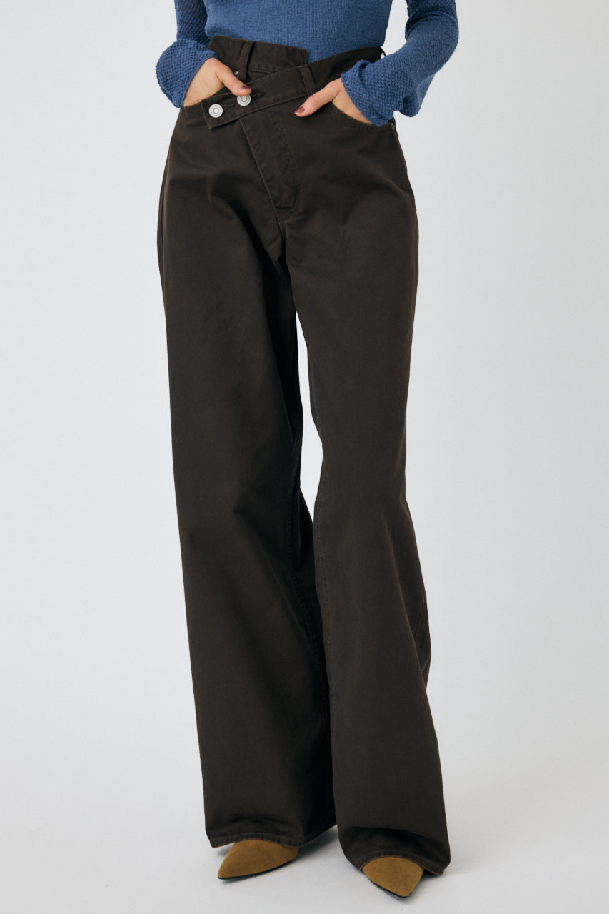 CROSS CHINO WIDE STRAIGHT Brown / 0 (XS)