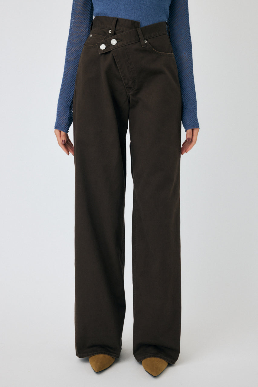 CROSS CHINO WIDE STRAIGHT Brown / 0 (XS)