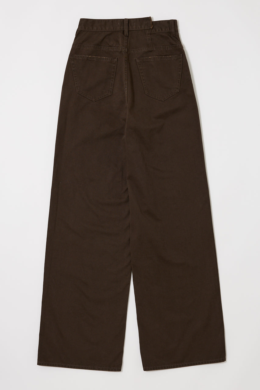 CROSS CHINO WIDE STRAIGHT Brown / 0 (XS)
