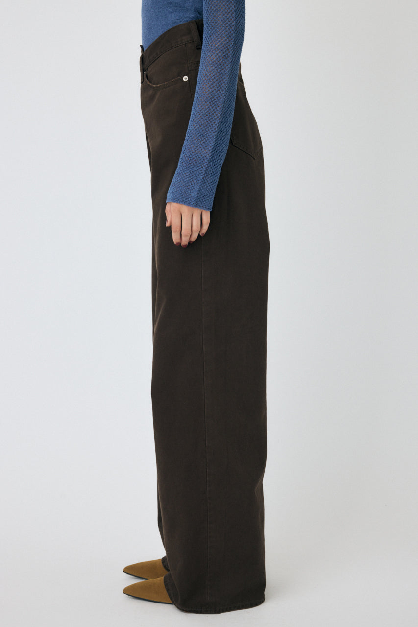 CROSS CHINO WIDE STRAIGHT Brown / 0 (XS)