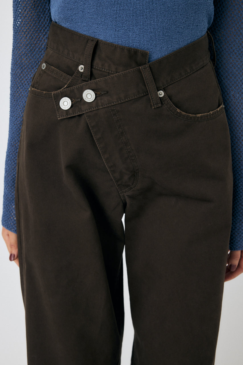 CROSS CHINO WIDE STRAIGHT Brown / 0 (XS)