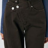 CROSS CHINO WIDE STRAIGHT Brown / 0 (XS)