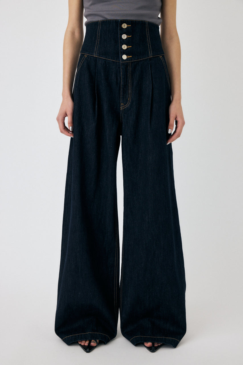 濃紺 BAGGY DESIGN CORSET MOUSSY moussy｜CORSET Fashion(楽天ファッション Rakuten | バギー DESIGN パンツ