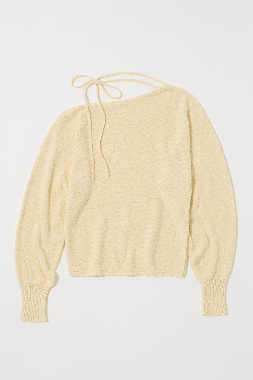 ONE SHOULDER KNIT TOP Off White / Free