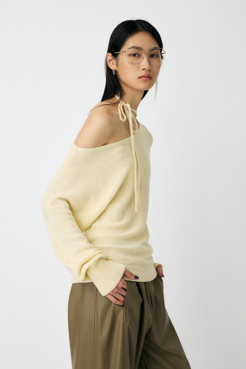 ONE SHOULDER KNIT TOP Off White / Free