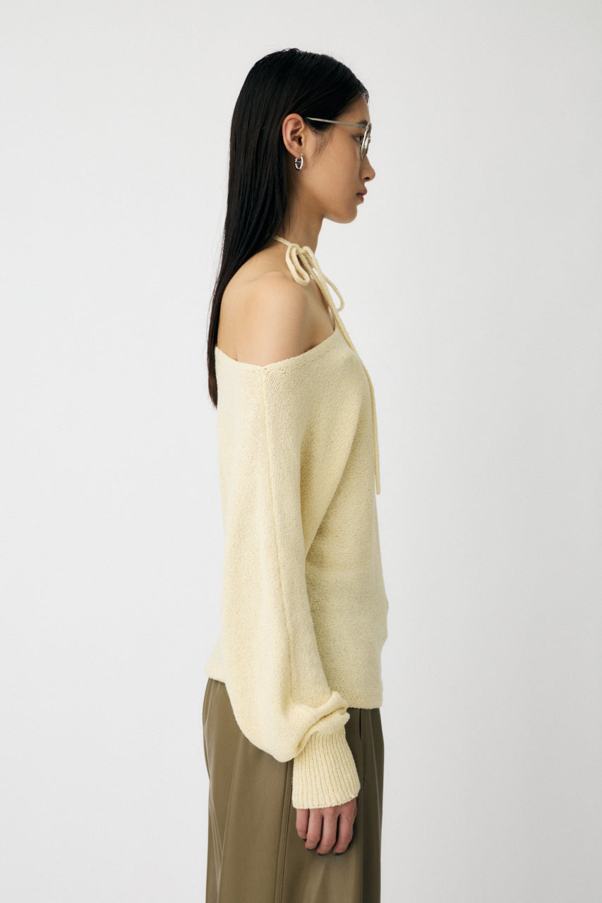 ONE SHOULDER KNIT TOP Off White / Free