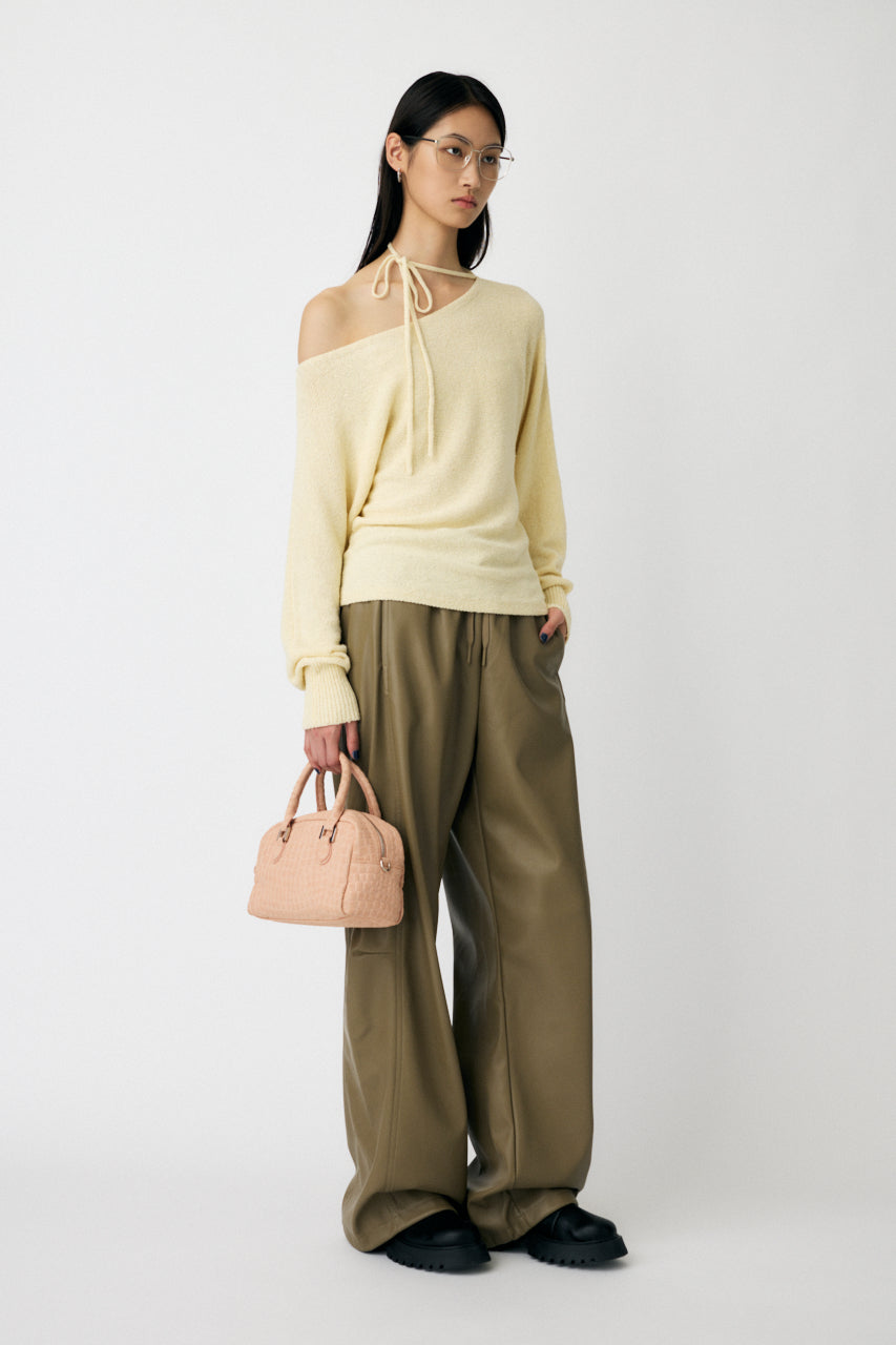 ONE SHOULDER KNIT TOP Off White / Free