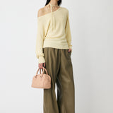 ONE SHOULDER KNIT TOP Off White / Free