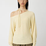 ONE SHOULDER KNIT TOP Off White / Free