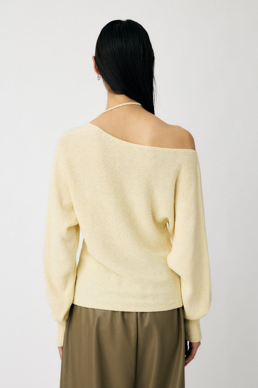 ONE SHOULDER KNIT TOP Off White / Free