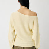 ONE SHOULDER KNIT TOP Off White / Free