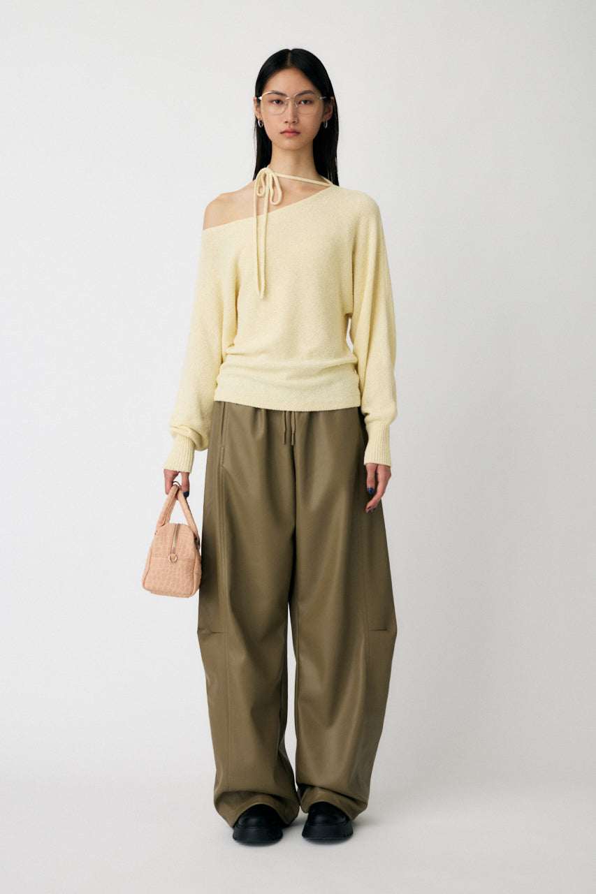 ONE SHOULDER KNIT TOP Off White / Free