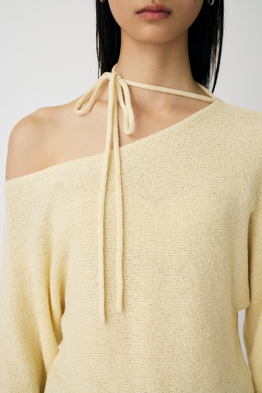 ONE SHOULDER KNIT TOP Off White / Free