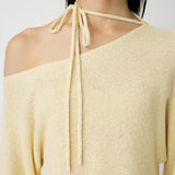 ONE SHOULDER KNIT TOP Off White / Free