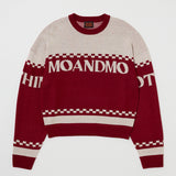 MOANDMO JACQUARD SWEATER Bordeaux / Free