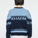 MOANDMO JACQUARD SWEATER Navy / Free