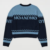 MOANDMO JACQUARD SWEATER Navy / Free