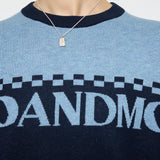 MOANDMO JACQUARD SWEATER Navy / Free