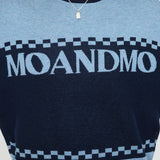 MOANDMO JACQUARD SWEATER Navy / Free