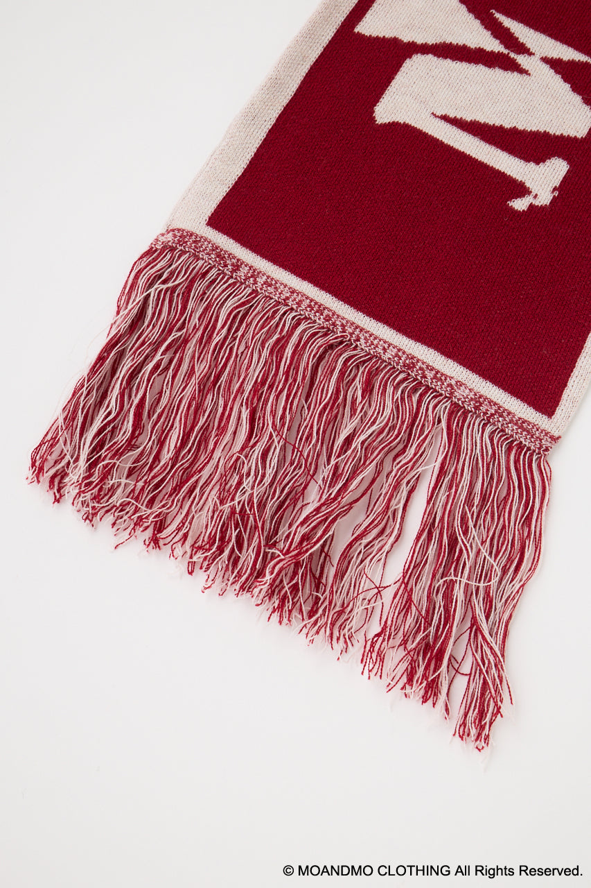 MOANDMO JACQUARD MUFFLER Bordeaux / Free