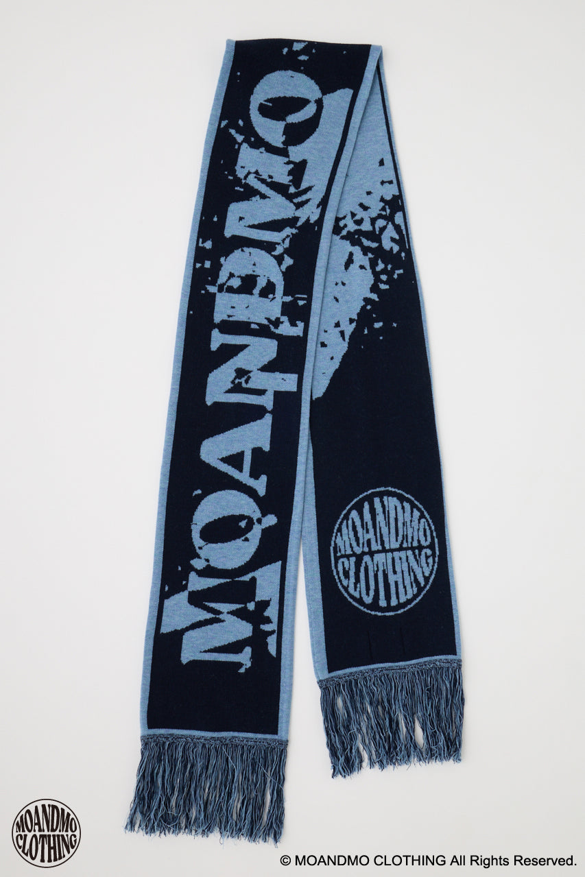 MOANDMO JACQUARD MUFFLER Navy / Free
