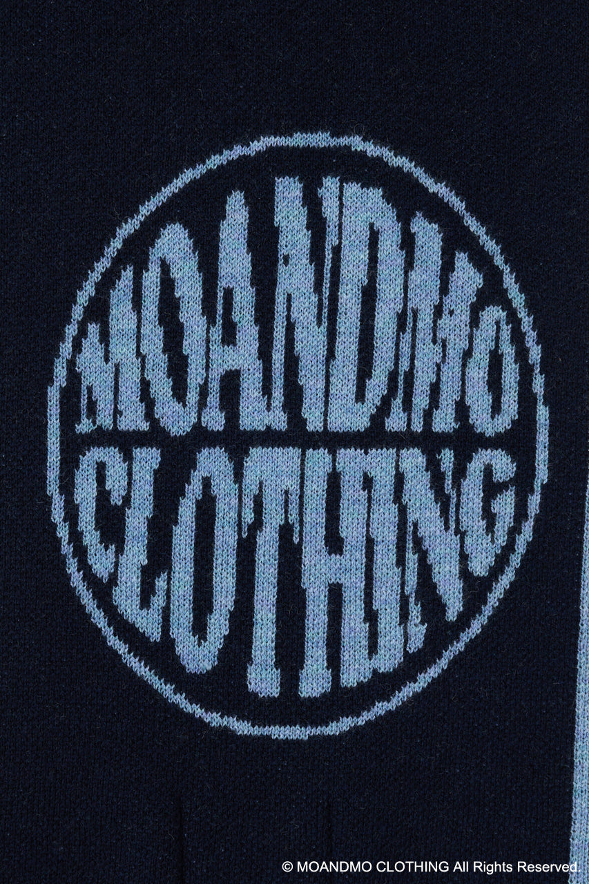 MOANDMO JACQUARD MUFFLER Navy / Free